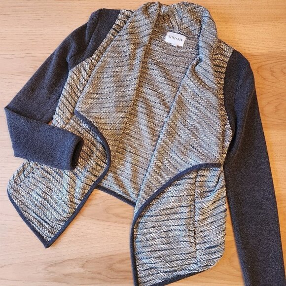 OLIVE + OAK OPEN JACKET STYLE CARDIGAN - XS/S - GRAY - Picture 1 of 7